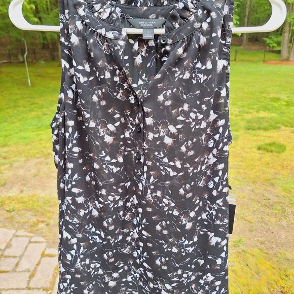 NWT Simply Vera Ruffle Shell Tank - Picture 2 of 6